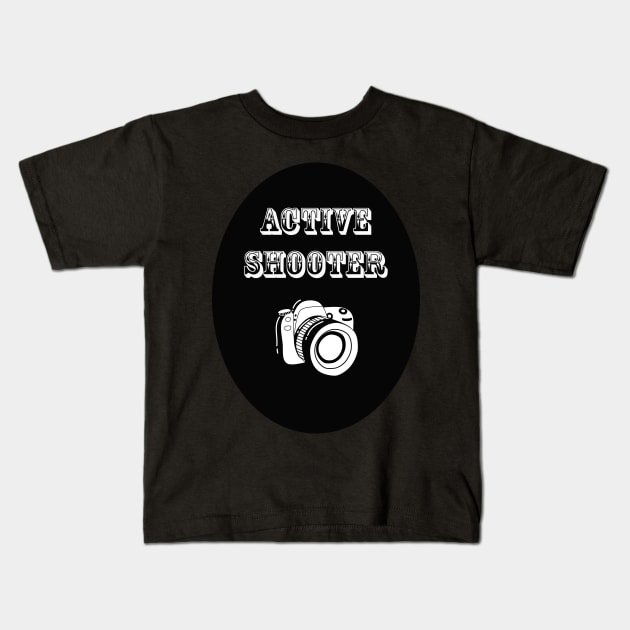 Active Shooter Kids T-Shirt by redneckpoet